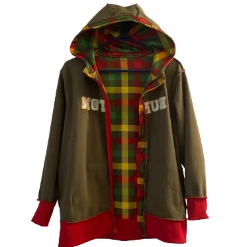 BURTON DRYRIDE BOYS BONDED FLEECE HOODED MULTICOLOR LONG SLEEVEJACKETSz L(14/16)